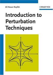 Cover of Introduction to Perturbation Techniques by Ali H. Nayfeh