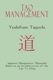 Front cover of Tao Management by Yoshifumi Taguchi