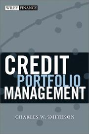 Front cover of Credit Portfolio Management by Charles Smithson