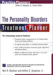 Front cover of The personality disorders treatment planner by Neil R. Bockian