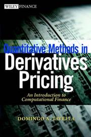 Cover of Quantitative Methods in Derivatives Pricing by Domingo Tavella