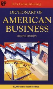 Front cover of Dictionary of American business by P. H. Collin