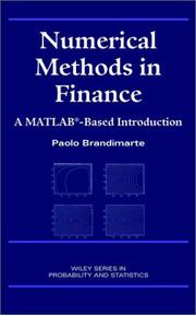 Cover of Numerical Methods in Finance by Paolo Brandimarte