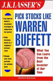 Front cover of J.K. Lasser's pick stocks like Warren Buffett by Warren Boroson