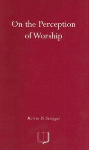 Front cover of On the Perception of Worship by Martin D. Stringer