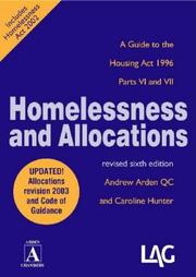 Cover of Homelessness and Allocations by Andrew Arden