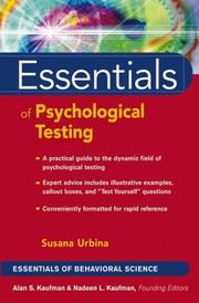 Cover of Essentials of Psychological Testing by Susana Urbina