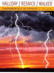 Front cover of Fundamentals of Physics,Vol 1 (Chapters 1 - 20) by Jearl Walker