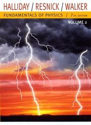 Front cover of Fundamentals of Physics, Volume 2 (Chapters 21- 44) by Jearl Walker