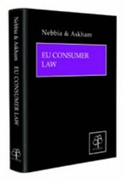 Cover of EU consumer law by Paolisa Nebbia