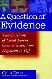 Front cover of A Question of Evidence by Colin Evans