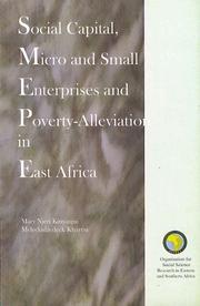 Front cover of Social capital, micro and small enterprises and poverty-alleviation in East Africa by Mary Njeri Kinyanjui