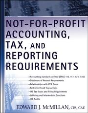 Cover of Not-for-profit accounting, tax, and reporting requirements by Edward J. McMillan