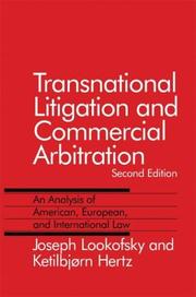 Front cover of Transnational Litigation and Commercial Arbitration by Joseph M. Lookofsky