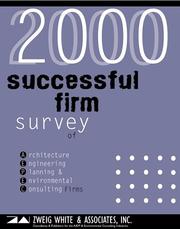 Front cover of 2000 Successful Firm Survey of A/E/P & Environmental Consulting Firms by Zweig White & Associates