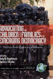 Front cover of Advocating for Children and Families in an Emerging Democracy by Judy W. Kugelmass