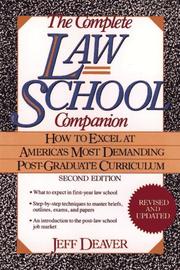 Front cover of The complete law school companion by Jeffery Deaver