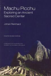 Cover of Machu Picchu by Johan Reinhard