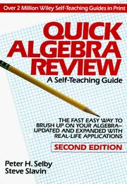 Cover of Quick algebra review by Peter H. Selby