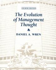 Front cover of The Evolution of Management Thought by Daniel A. Wren