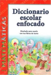 Cover of Diccionario escolar enfocado by Unknown
