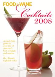 Front cover of Food & Wine Cocktails 2008 by Unknown