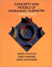 Front cover of Concepts and models of inorganic chemistry by Bodie Eugene Douglas