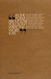 Front cover of In The Poem About Love You Don't Write The Word Love by Tanya Leighton