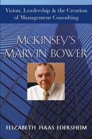Front cover of McKinsey's Marvin Bower by Elizabeth Haas Edersheim