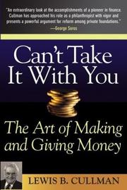 Cover of Can't Take It With You by Lewis B. Cullman
