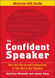Cover of The confident speaker by Harrison Monarth