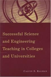 Front cover of Successful Science and Engineering Teaching in Colleges and Universities (JB - Anker Series) by Calvin S. Kalman