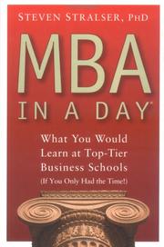 Cover of MBA In A Day by Steven Stralser