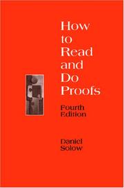 Cover of Mathematical proofs by Daniel Solow