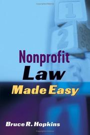 Cover of Nonprofit Law Made Easy by Bruce R. Hopkins