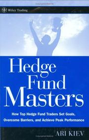Cover of Hedge Fund Masters by Ari Kiev