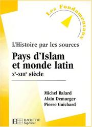 Front cover of Pays d'Islam et monde latin by Martine Balard