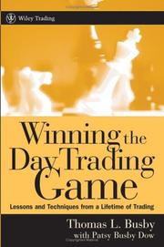 Cover of Winning the day trading game by Thomas L. Busby