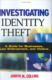 Cover of Investigating identity theft by Judith M. Collins