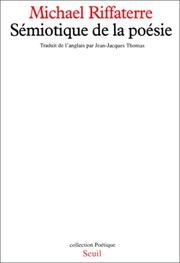 Front cover of Sémiotique de la poésie by Michael Riffaterre