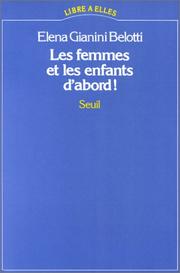 Front cover of Les femmes et les enfants d'abord! by Elena Gianini Belotti