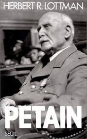 Cover of Pétain by Herbert R. Lottman