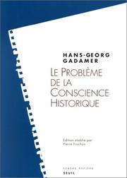 Cover of Le problème de la conscience historique by Hans-Georg Gadamer