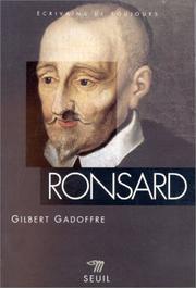 Cover of Ronsard by Gilbert Gadoffre