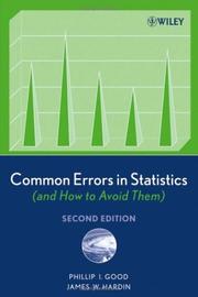 Cover of Common errors in statistics (and how to avoid them) by Phillip I. Good