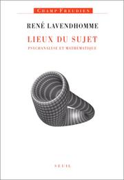 Front cover of Lieux du sujet by René Lavendhomme