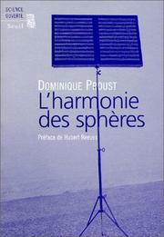 Front cover of L'harmonie des sphères by Dominique Proust