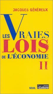 Front cover of Les Vraies lois de l'économie, tome 2 by Jacques Généreux