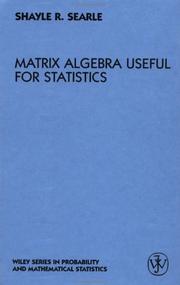 Cover of Matrix algebra useful for statistics by S. R. Searle