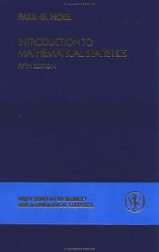 Front cover of Introduction to mathematical statistics by Paul Gerhard Hoel